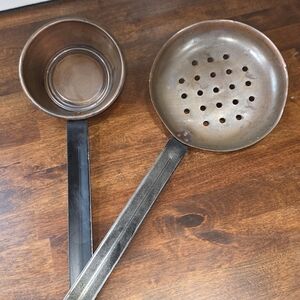 Copper and Steel Kitchen Ladle Set